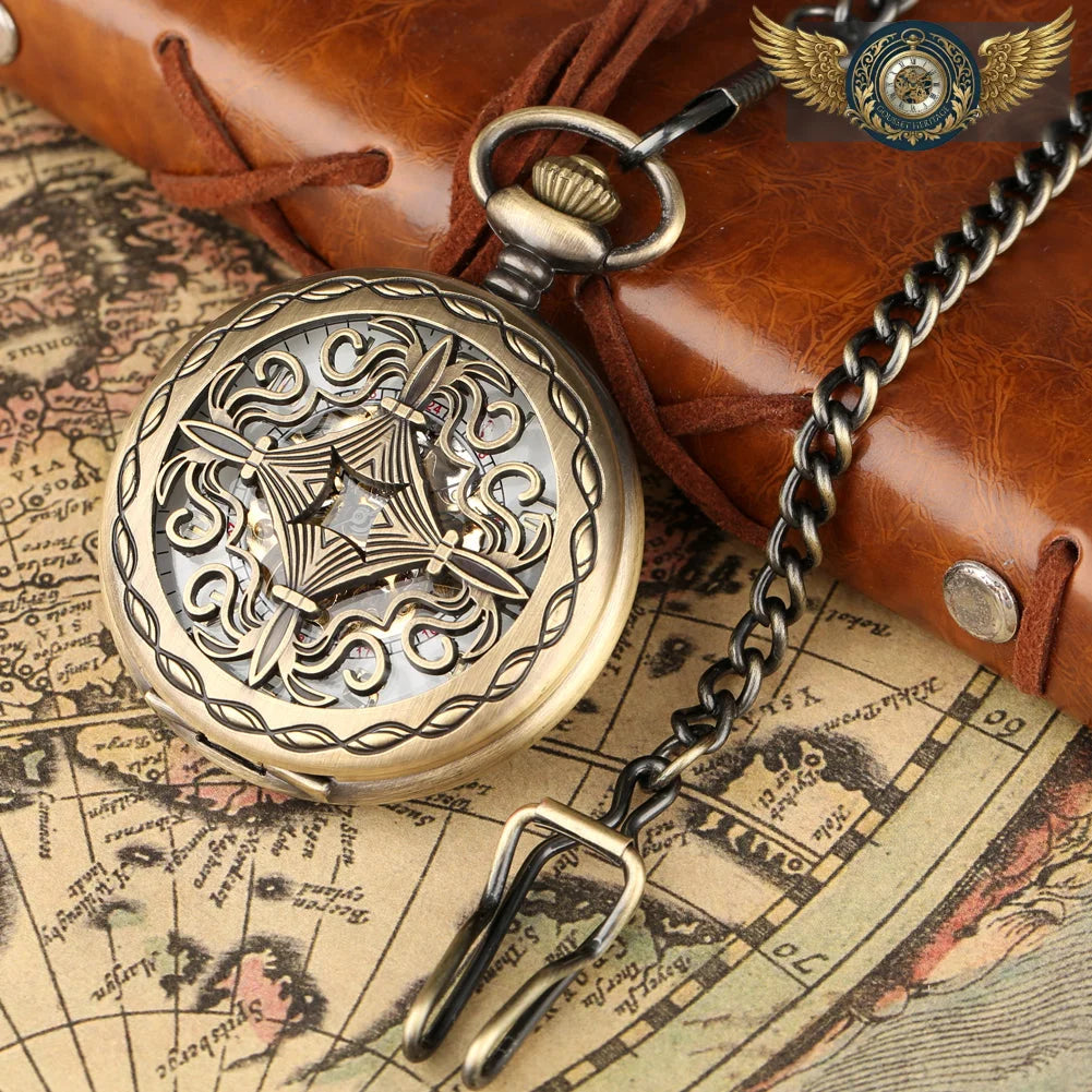 L'Explorateur | Montre Gousset Mécanique Squelette Ajourée - Vue 22 - Gousset-heritage