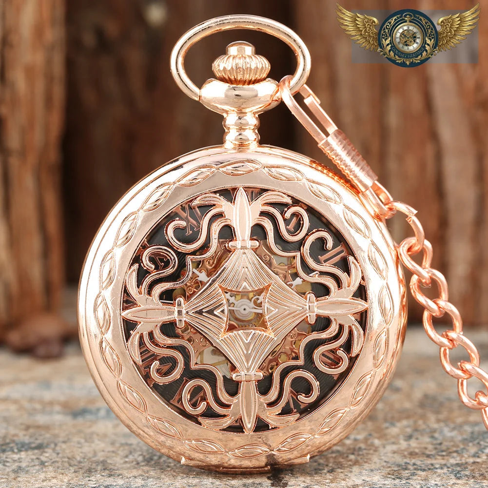 L'Explorateur | Montre Gousset Mécanique Squelette Ajourée - Vue 23 - Gousset-heritage
