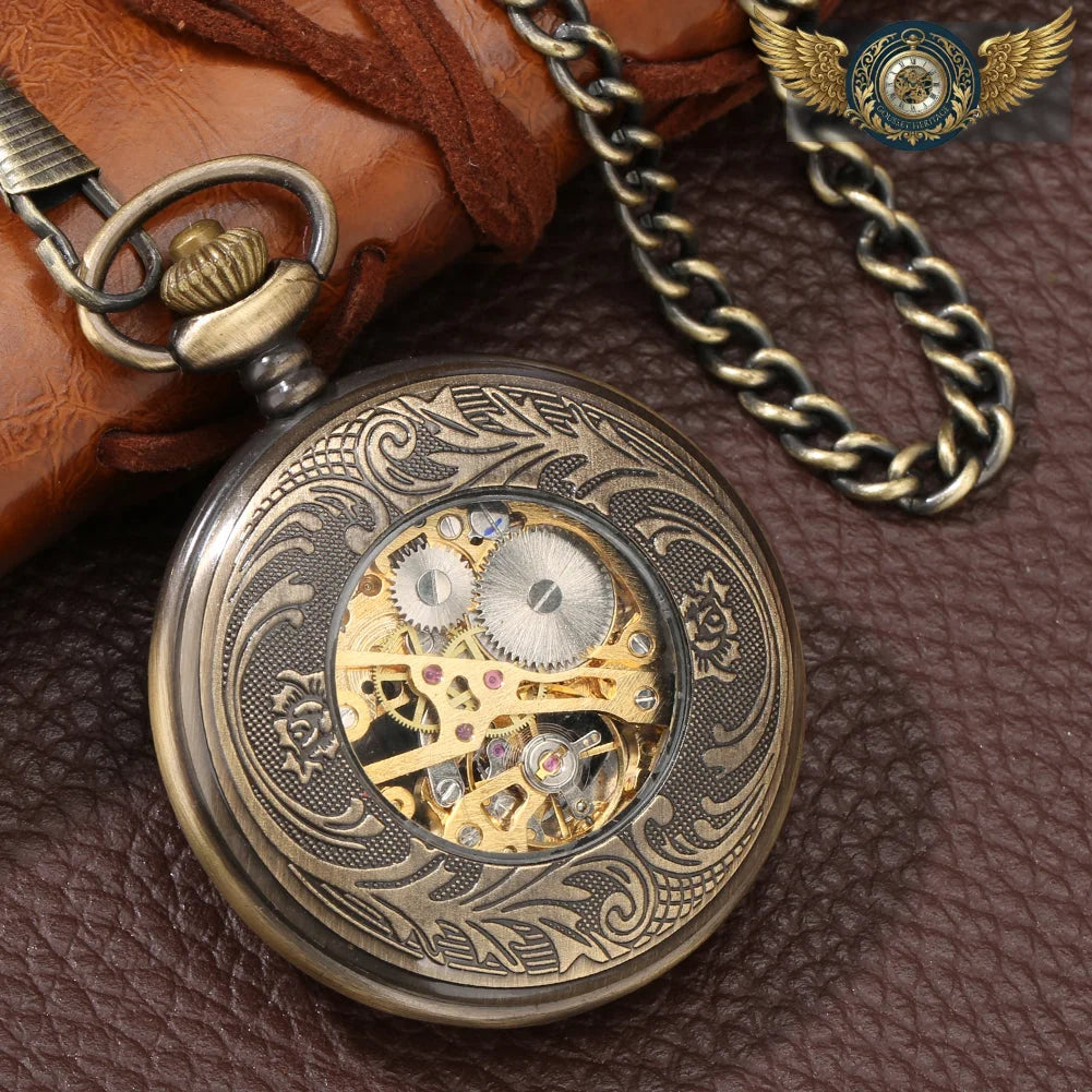 L'Explorateur | Montre Gousset Mécanique Squelette Ajourée - Vue 4 - Gousset-heritage