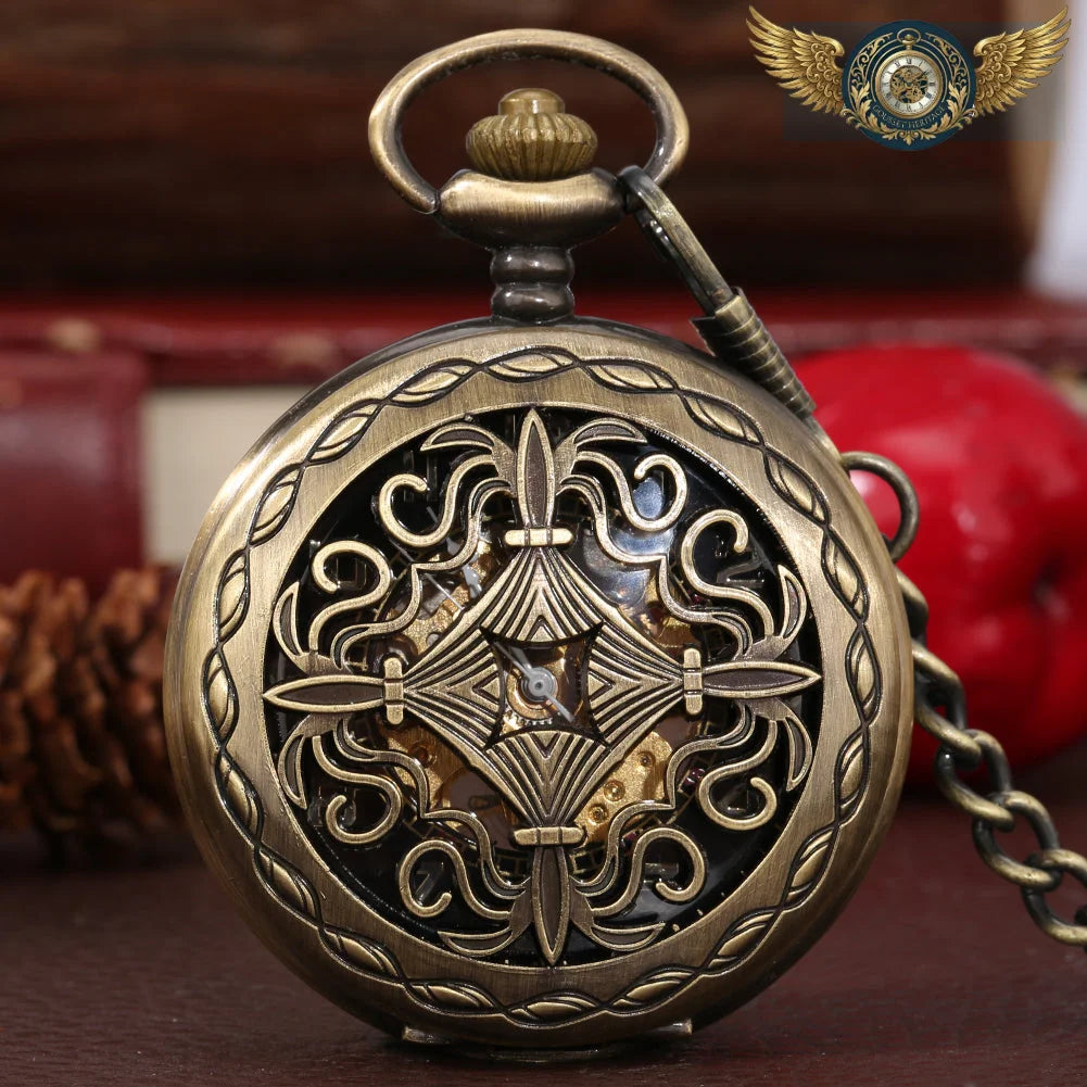 L'Explorateur | Montre Gousset Mécanique Squelette Ajourée - Vue 5 - Gousset-heritage