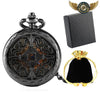 L'Explorateur | Montre Gousset Mécanique Squelette Ajourée - Noir - Gousset-heritage