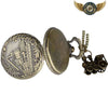 L'Express - Montre Pendentif Steampunk Bronze Clapet Locomotive - Vue 3 - Gousset-heritage