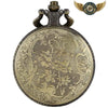 L'Express - Montre Pendentif Steampunk Bronze Clapet Locomotive - Vue 4 - Gousset-heritage