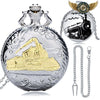 L'Express Bi-Ton - Montre de Poche Locomotive Steampunk Quartz - Vue 7 - Gousset-heritage