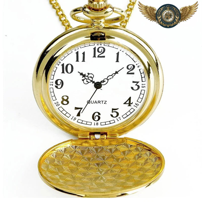 L'Express Doré - Montre Gousset Full Hunter Gravée Or - Vue 2 - Gousset-heritage