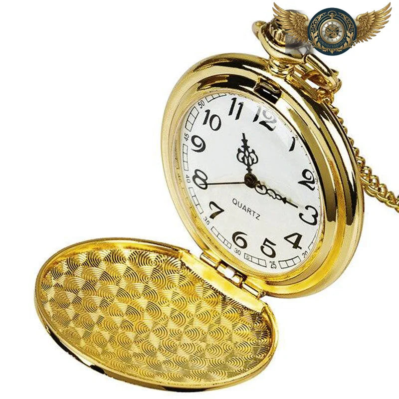 L'Express Doré - Montre Gousset Full Hunter Gravée Or - Vue 3 - Gousset-heritage