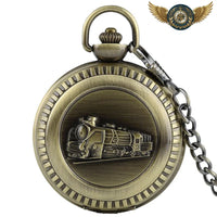 L'Express Industriel - Montre Gousset Chasseur Quartz Bronze - Gousset-heritage