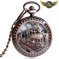 L'Express Mécanique - Montre Gousset Squelette Chasseur Locomotive - modèle Cuivre - Gousset-heritage