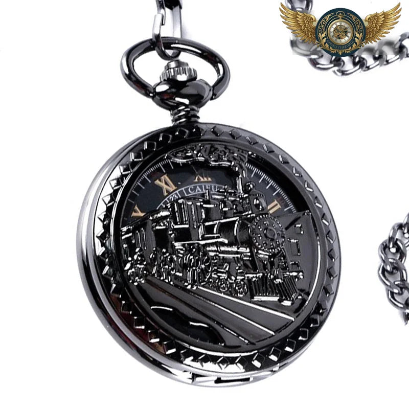 L'Express Mécanique - Montre Gousset Squelette Chasseur Locomotive - Vue 8 - Gousset-heritage