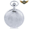 L'Florale - Montre de Poche Quartz Boîtier Chasseur Gravé - Argent - Gousset-heritage