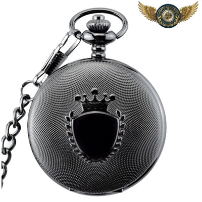 Acheter L'Héraldique - Montre Gousset Chasseur Quartz à Blason Gravé - Gousset-heritage