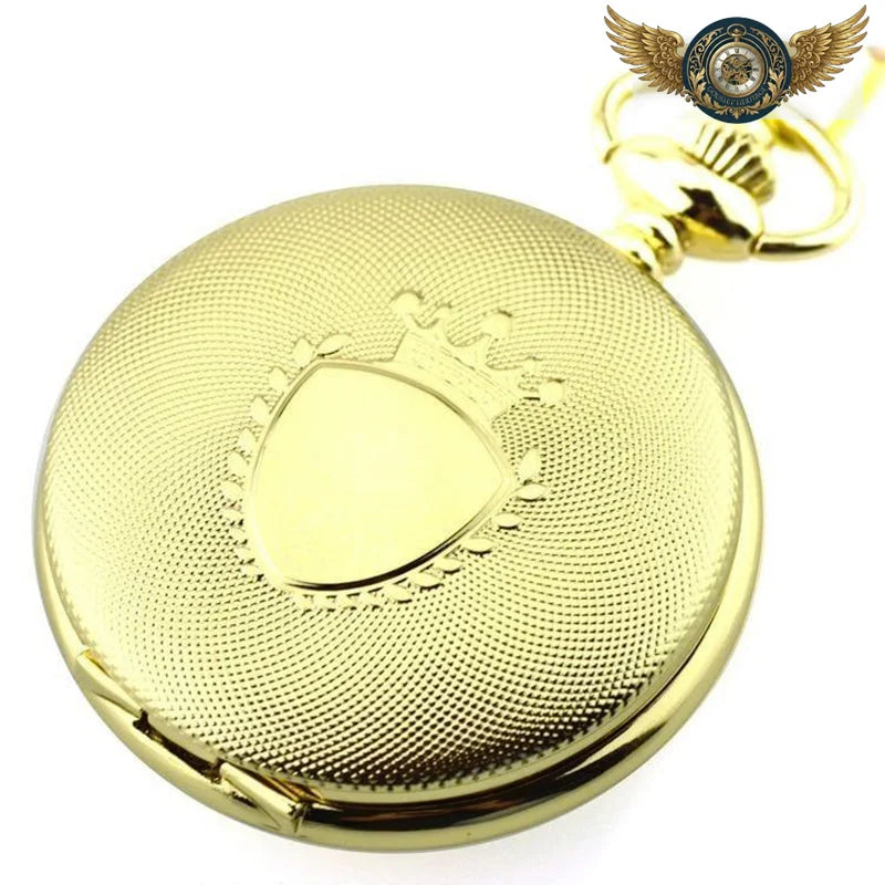 L'Héraldique - Montre Gousset Chasseur Quartz à Blason Gravé - Vue 7 - Gousset-heritage