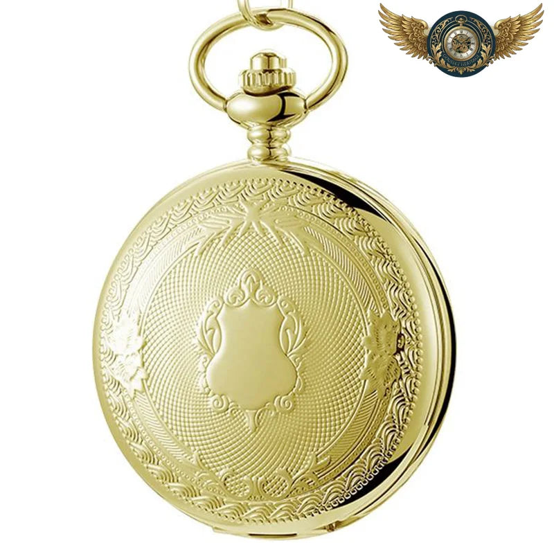 L'Héraldique - Montre Gousset Chasseur à Quartz Gravée
