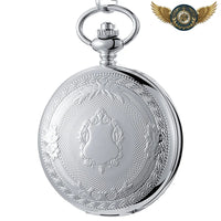 L'Héraldique - Montre Gousset Chasseur à Quartz Gravée - modèle Argent - Gousset-heritage