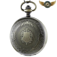 L'Héraldique - Montre Gousset Chasseur à Quartz Gravée - modèle Bronze - Gousset-heritage
