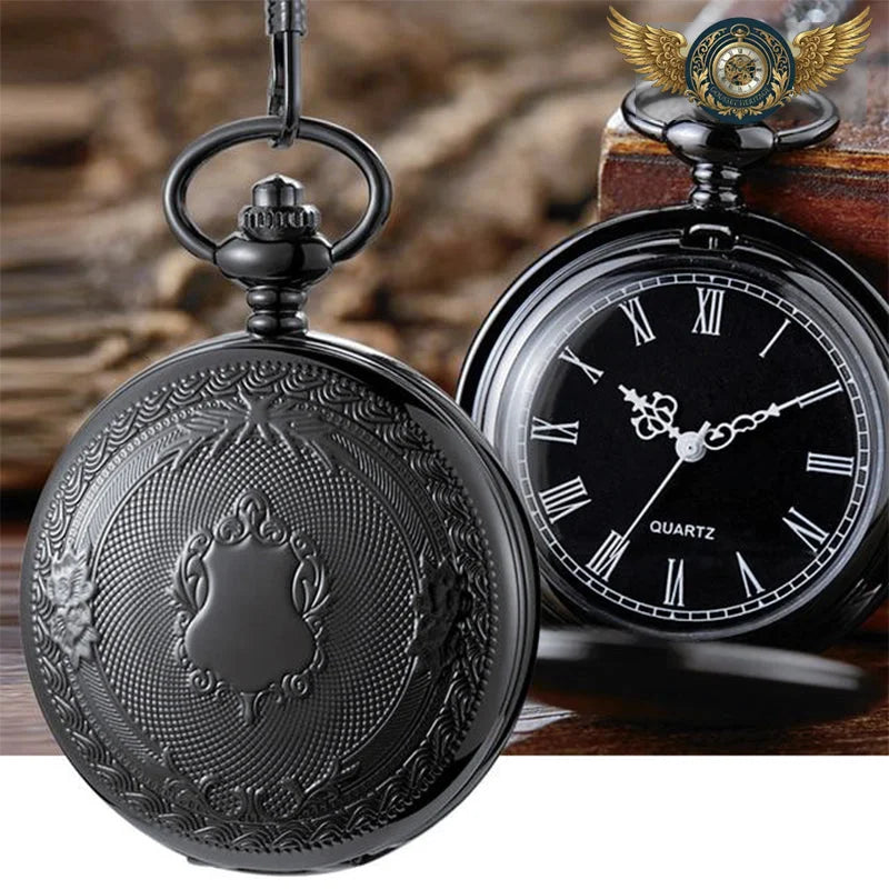 L'Héraldique - Montre Gousset Chasseur à Quartz Gravée - Vue 6 - Gousset-heritage