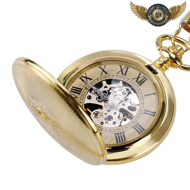 L'Héraldique - Montre Gousset Mécanique Squelette Gravée - Vue 11 - Gousset-heritage