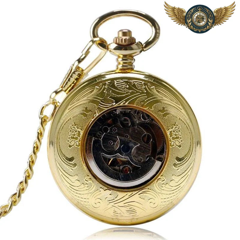 L'Héraldique - Montre Gousset Mécanique Squelette Gravée - Vue 12 - Gousset-heritage