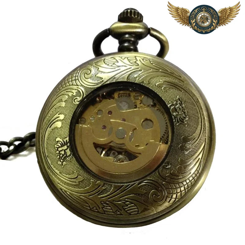 L'Héraldique - Montre Gousset Mécanique Squelette Gravée - Vue 14 - Gousset-heritage