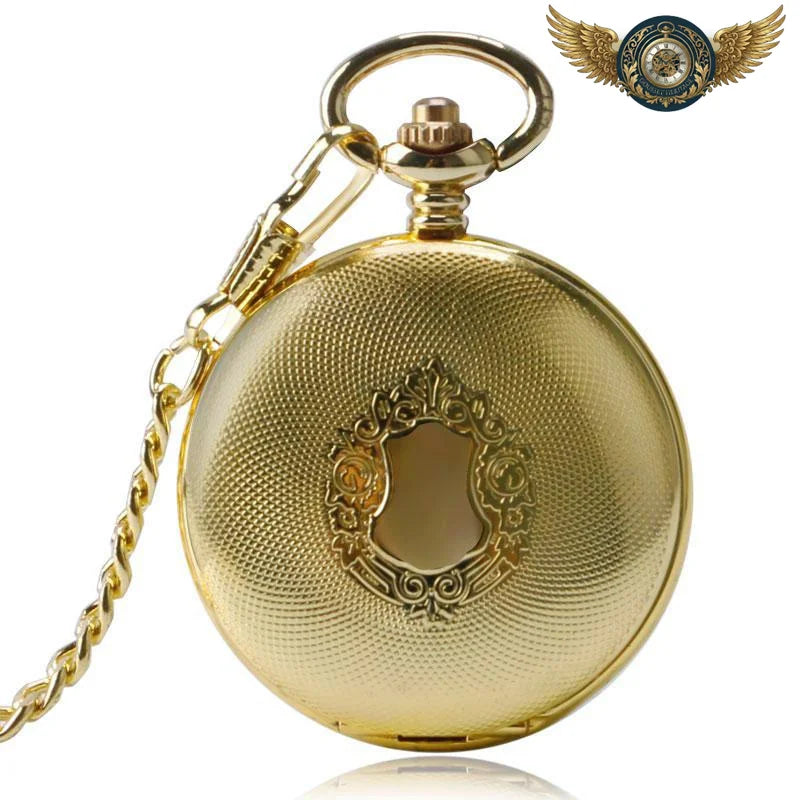 L'Héraldique - Montre Gousset Mécanique Squelette Gravée - Or - Gousset-heritage
