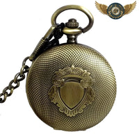 L'Héraldique - Montre Gousset Mécanique Squelette Gravée - modèle Bronze - Gousset-heritage