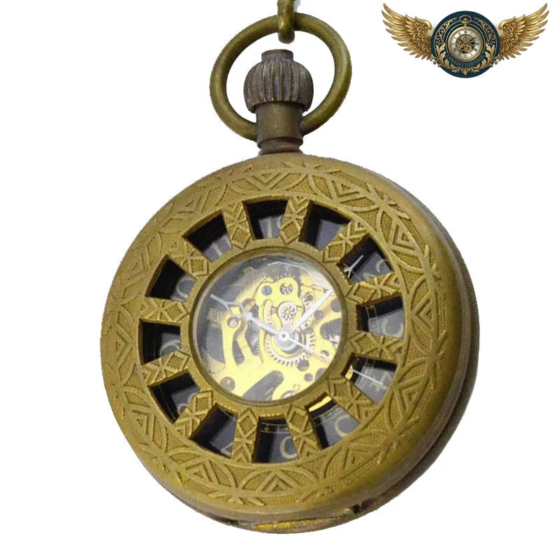 L'Héritage Néo-Victorien - Montre Gousset Squelette Bronze - Vue 2 - Gousset-heritage