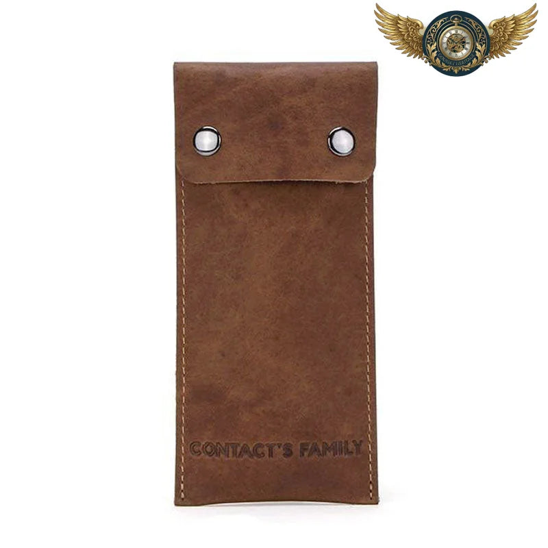 L'Héritage - Étui Nubuck Patiné pour Garde-Temps Café - marron - Gousset-heritage