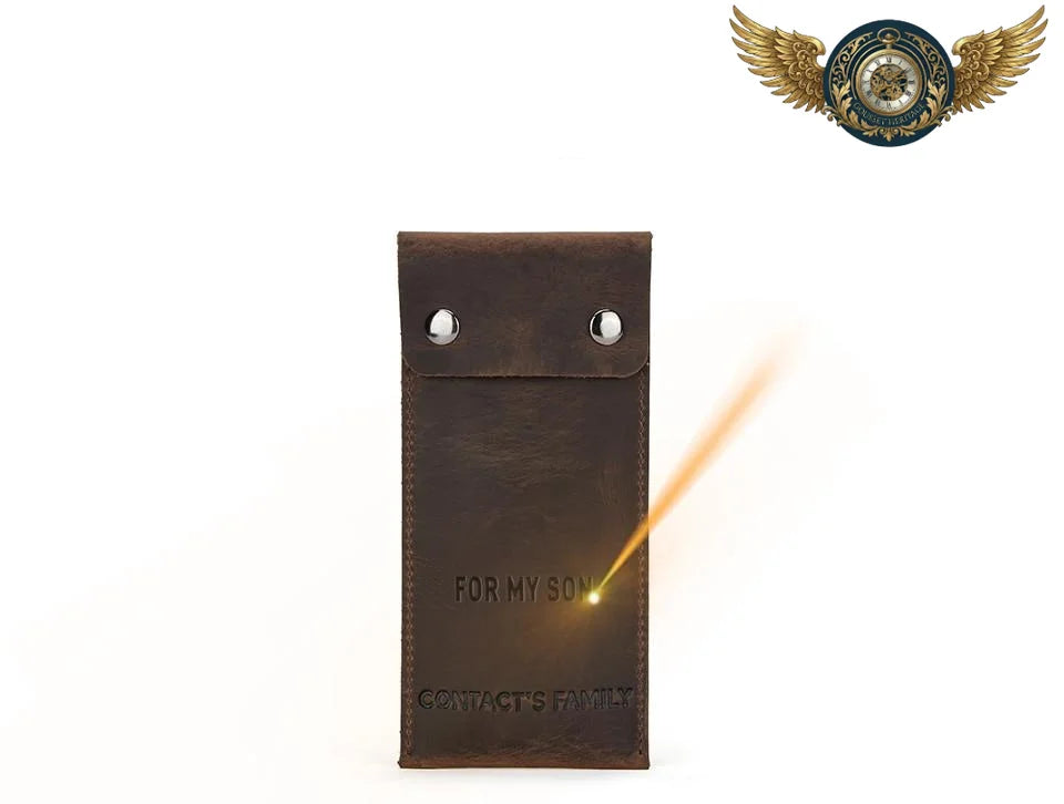 L'Héritage - Étui Nubuck Patiné pour Garde-Temps Café - Vue 9 - Gousset-heritage
