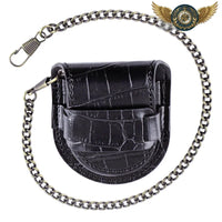 L'Héritage - Étui Similicuir Croco pour Montre à Gousset Noir - Gousset-heritage