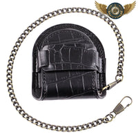 L'Héritage - Étui Similicuir Croco pour Montre à Gousset Noir - modèle noir - Gousset-heritage
