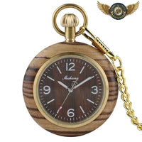L'Héritage - Montre Gousset Bois Exotique et Chaîne Dorée - Gousset-heritage