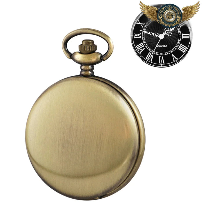 L'Héritage - Montre Gousset Chasseur à Quartz et Cadran Romain - Bronze Elegant Classic - Gousset-heritage