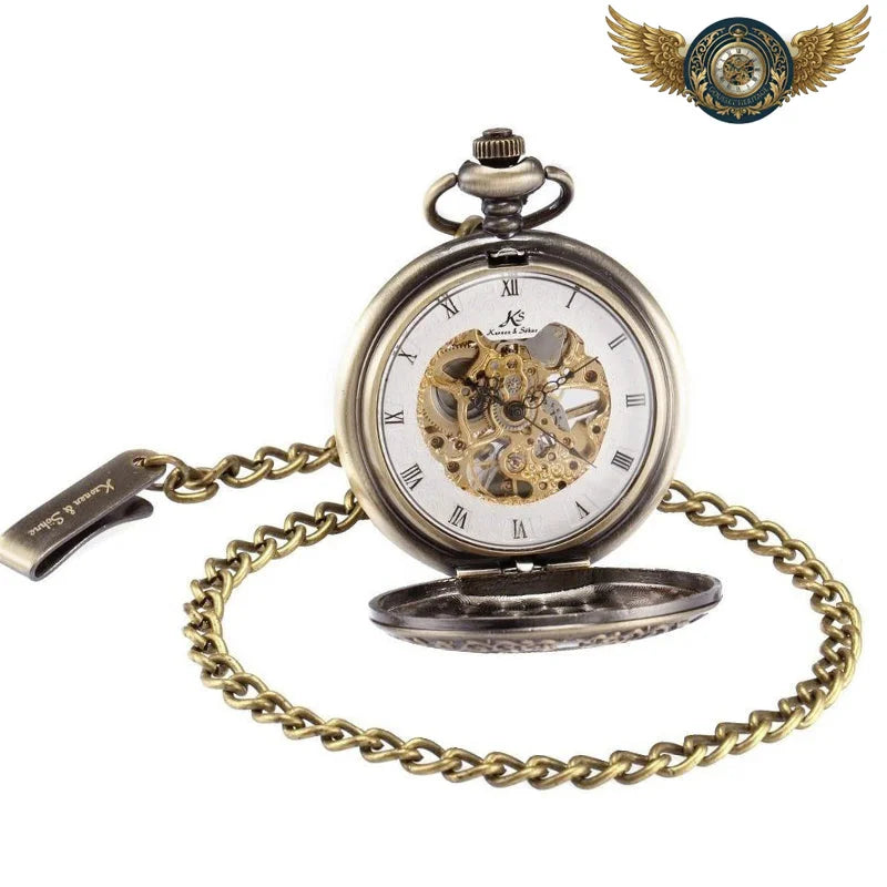 L'Héritage - Montre Gousset Demi-Chasseur Mécanique Bronze - Vue 6 - Gousset-heritage