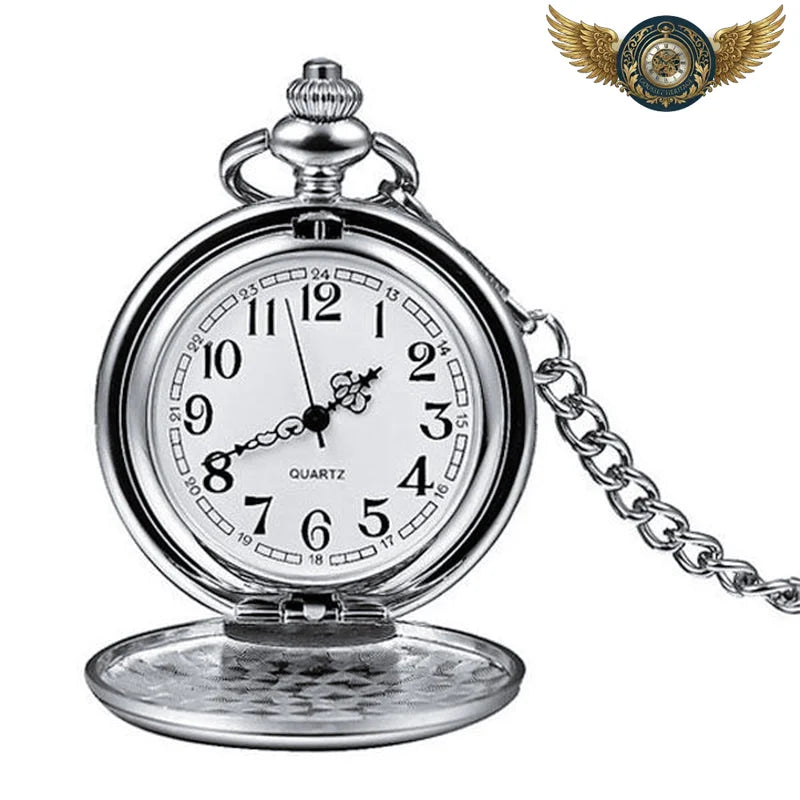 L'Héritage - Montre Gousset Full Hunter Acier Poli Quartz - Blanc - Gousset-heritage