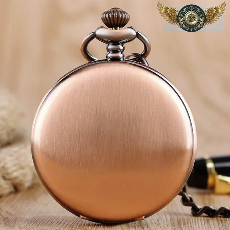 L'Héritage - Montre Gousset Full Hunter Acier Poli Quartz - Or rose - Gousset-heritage