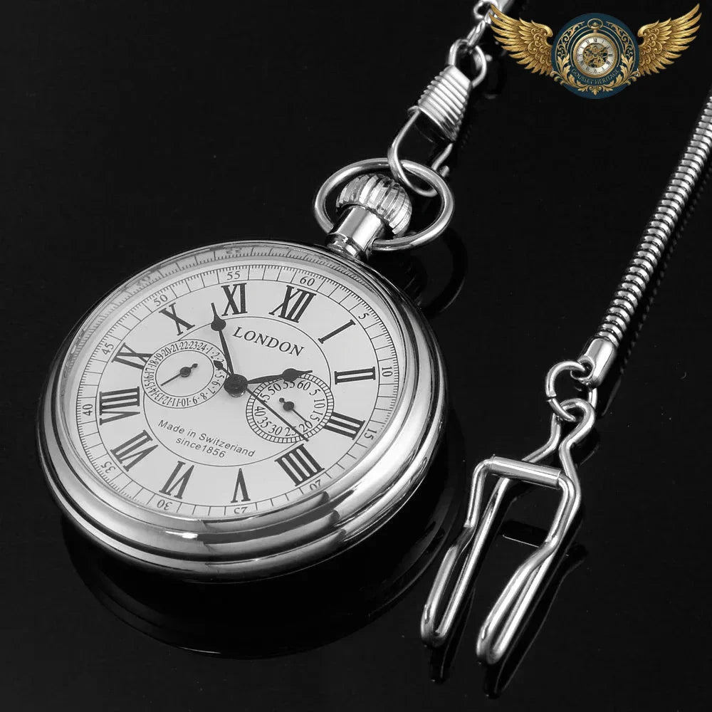 L'Héritage - Montre Gousset Mécanique 24h Acier Poli - Vue 6 - Gousset-heritage