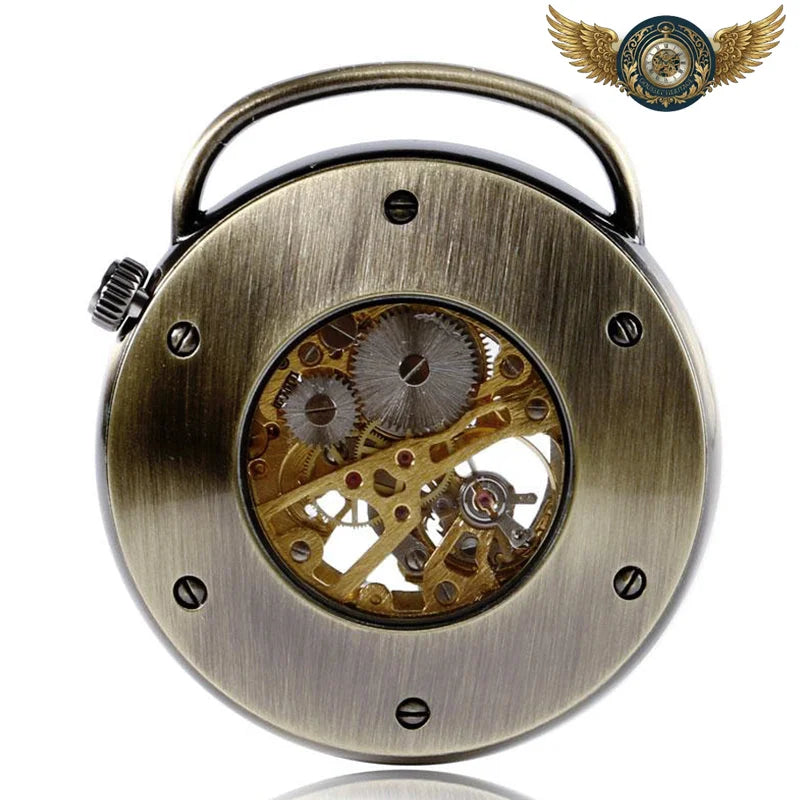 L'Héritage - Montre Gousset Mécanique Squelette Bronze 45mm - Vue 5 - Gousset-heritage