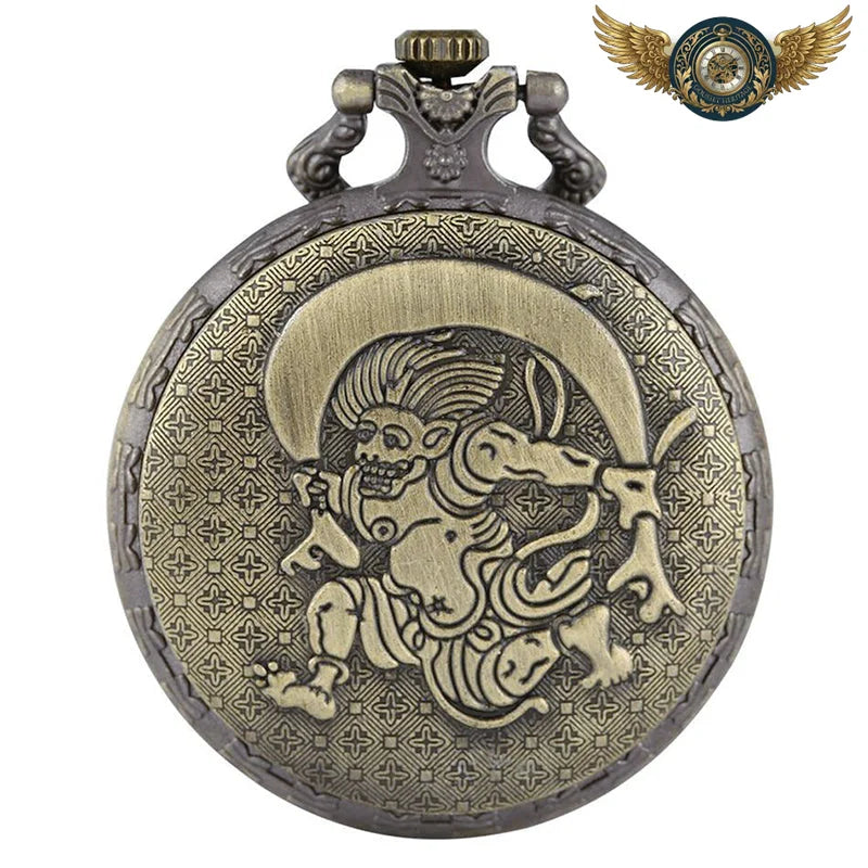 L'Héritage - Montre Gousset Quartz Bronze Gravure Fantaisie - Vue 2 - Gousset-heritage