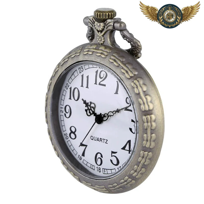 L'Héritage - Montre Gousset Quartz Bronze Gravure Fantaisie - Vue 3 - Gousset-heritage