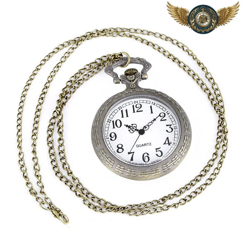 L'Héritage - Montre Gousset Quartz Bronze Gravure Fantaisie - Vue 4 - Gousset-heritage