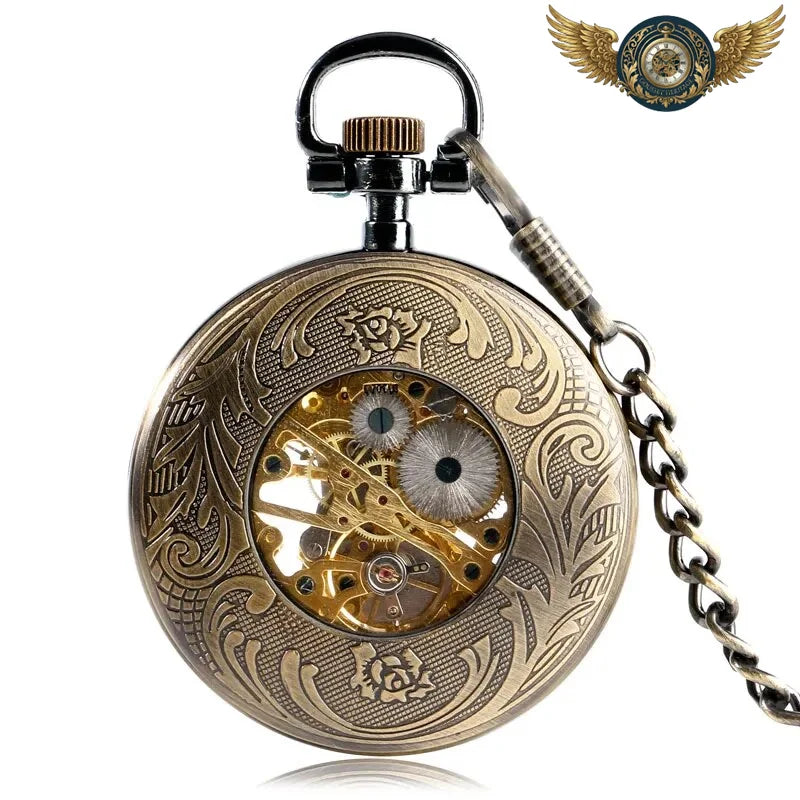 L'Héritage - Montre Gousset Squelette Mécanique Bronze Patiné - Vue 5 - Gousset-heritage