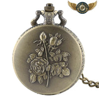 L'Héritage - Montre à Clapet Hunter Floral Bronze Patiné 46mm - Gousset-heritage