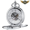 L'Héritage - Montre à Gousset Double Chasseur Squelette Argentée - Vue 2 - Gousset-heritage