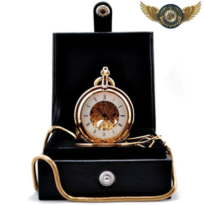 Acheter L'Héritage - Montre de Poche Mécanique Double Chasseur Doré - Gousset-heritage