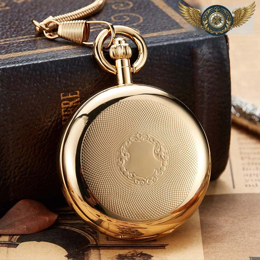 L'Héritage - Montre de Poche Mécanique Double Chasseur Doré - Vue 6 - Gousset-heritage