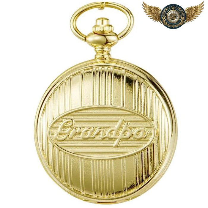 L'Héritage - Montre de Poche Quartz Boîtier Chasseur Gravable - Or - Gousset-heritage