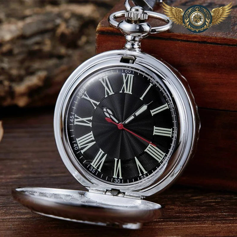 L'Héritage - Montre de Poche Quartz Boîtier Chasseur Gravable - Vue 3 - Gousset-heritage