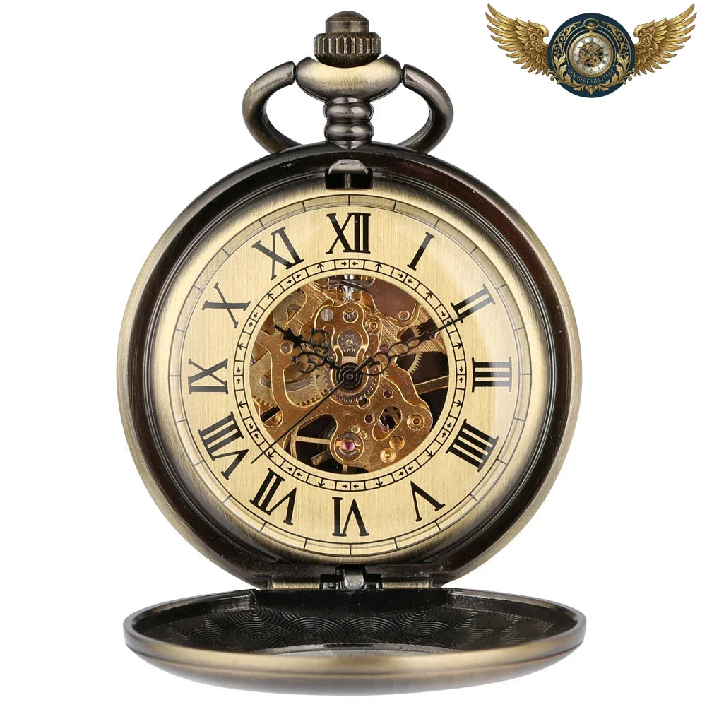 L'Héritage Bronze - Montre Mécanique Demi-Chasseur Squelettée - Vue 2 - Gousset-heritage