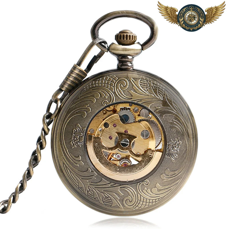 L'Héritage Bronze - Montre à Gousset Automatique Squelette Visible