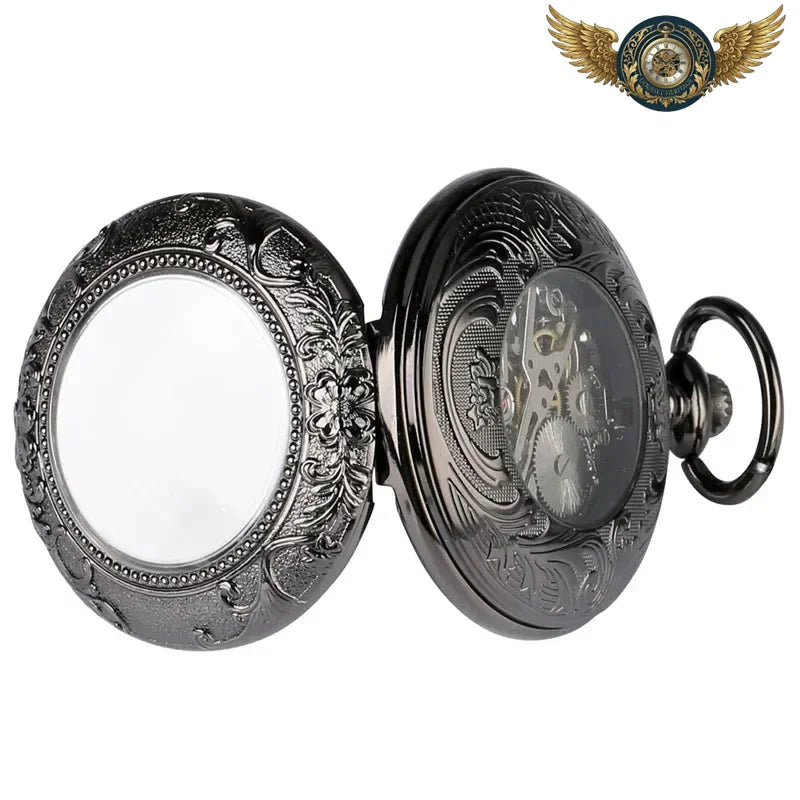 L'Héritage Ciselé - Squelette Demi-Chasseur Noir Profond - Vue 4 - Gousset-heritage